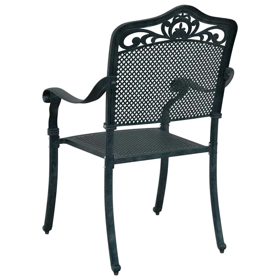 Chaise de jardin 2 pcs Vert 64 x 62 x 93cm Aluminium - 6