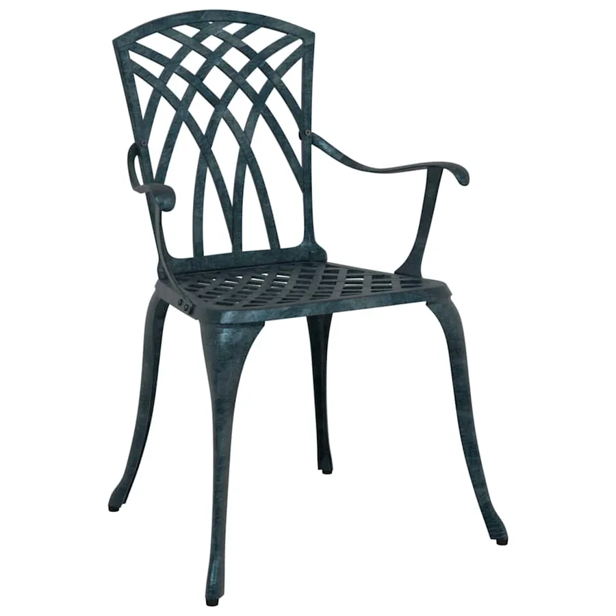 Ensemble de tables de jardin 5 pcs Vert Aluminium coulé - 5