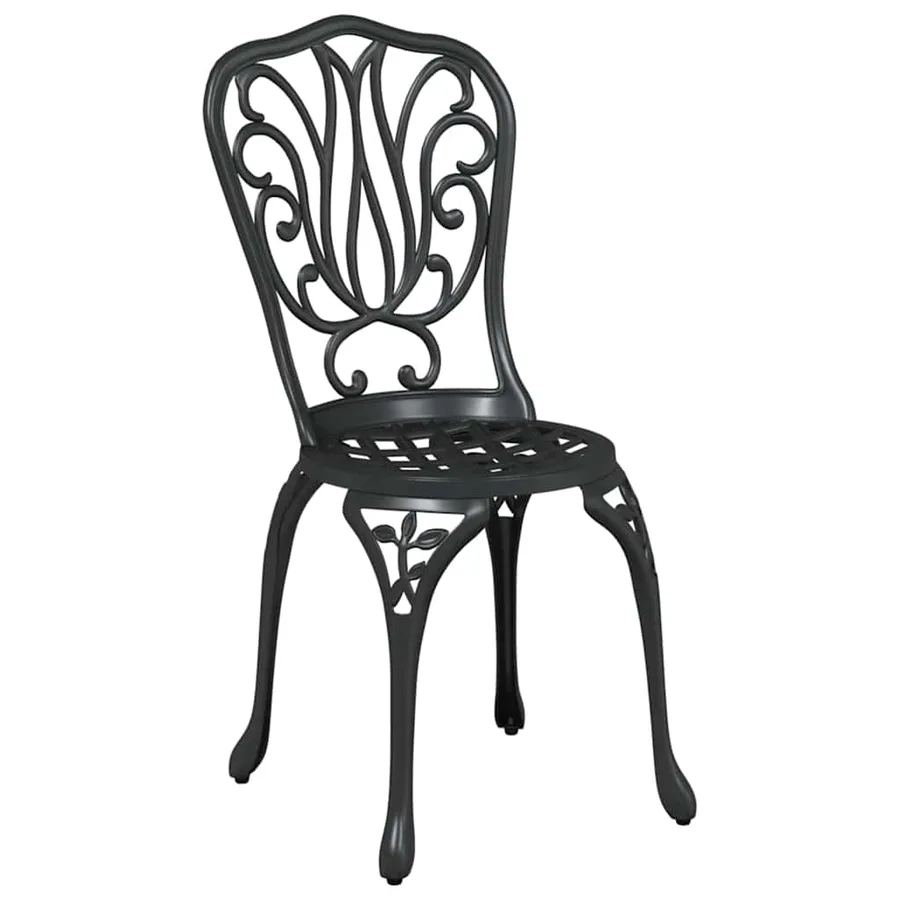 Ensemble bistro de jardin 3 pcs Noir Aluminium - 4