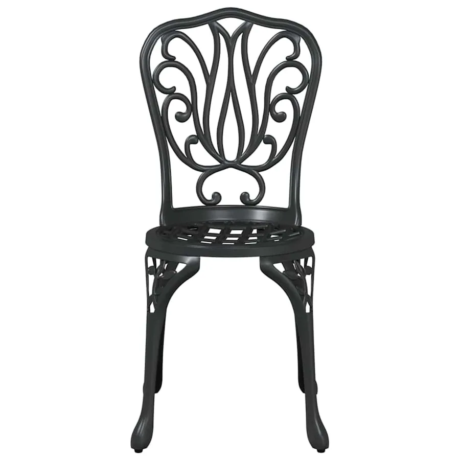 Ensemble bistro de jardin 3 pcs Noir Aluminium - 7