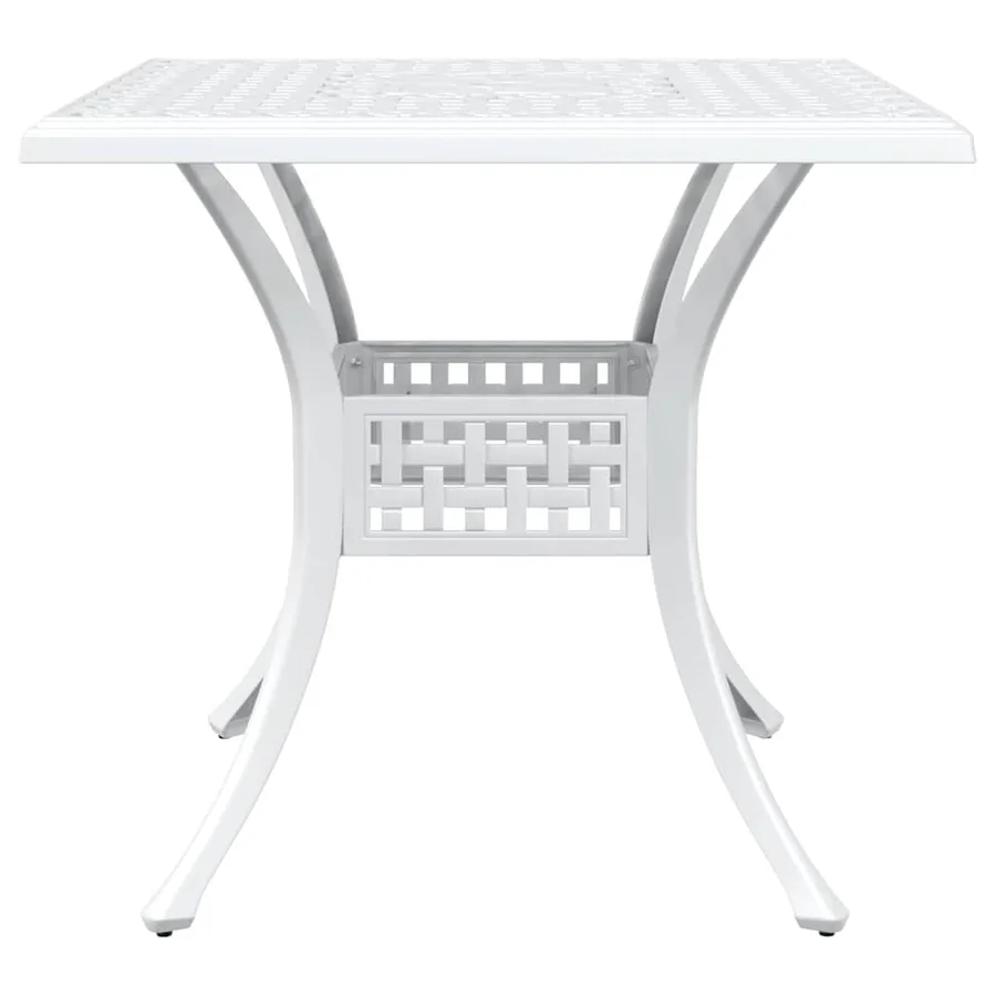 Ensemble de tables de jardin 5 pcs Blanc Aluminium coulé - 9