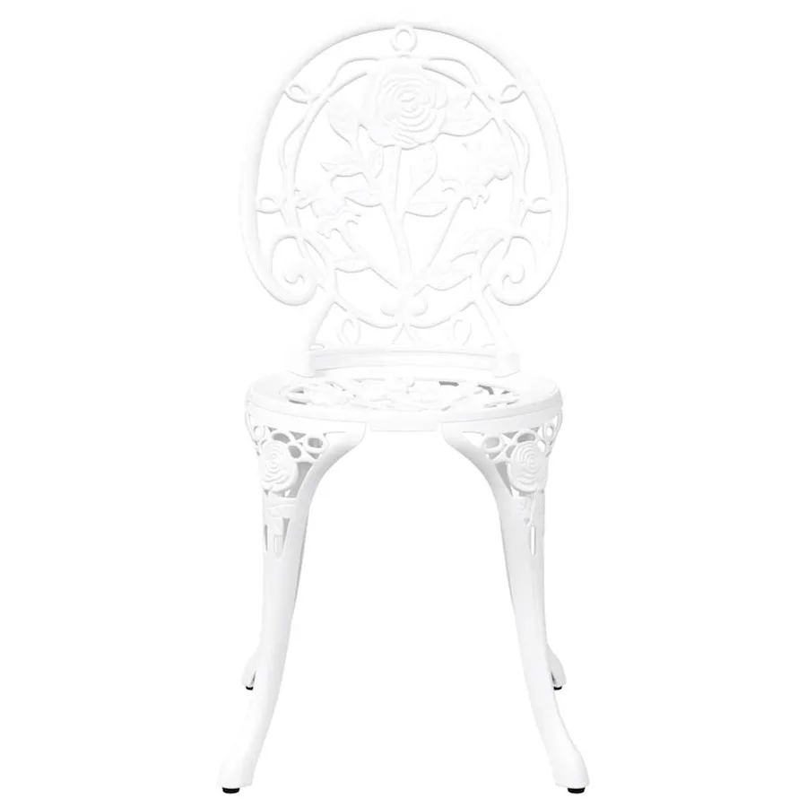Ensemble bistro de jardin 3 pcs Blanc Aluminium - 7