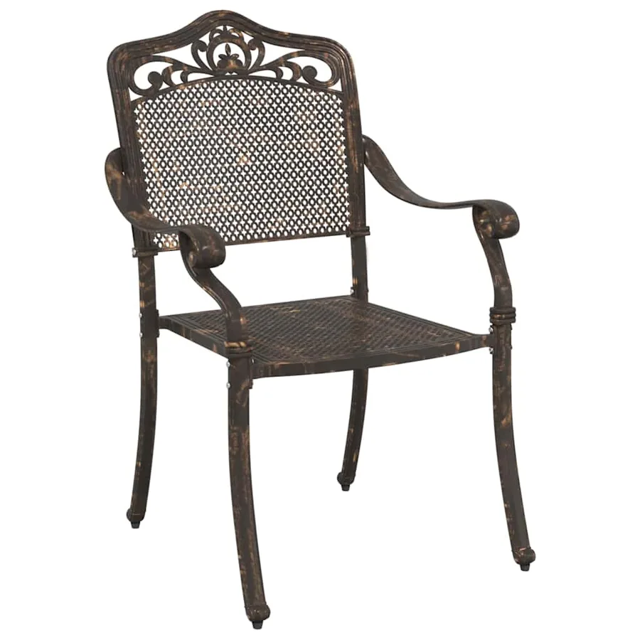 Ensemble de tables de jardin 3 pcs Bronze Aluminium coulé - 4