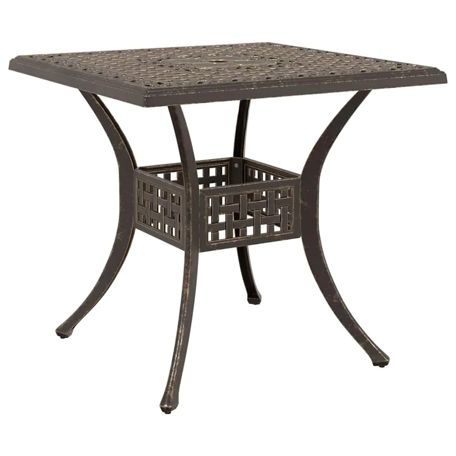 Ensemble de tables de jardin 3 pcs Bronze Aluminium coulé - 5