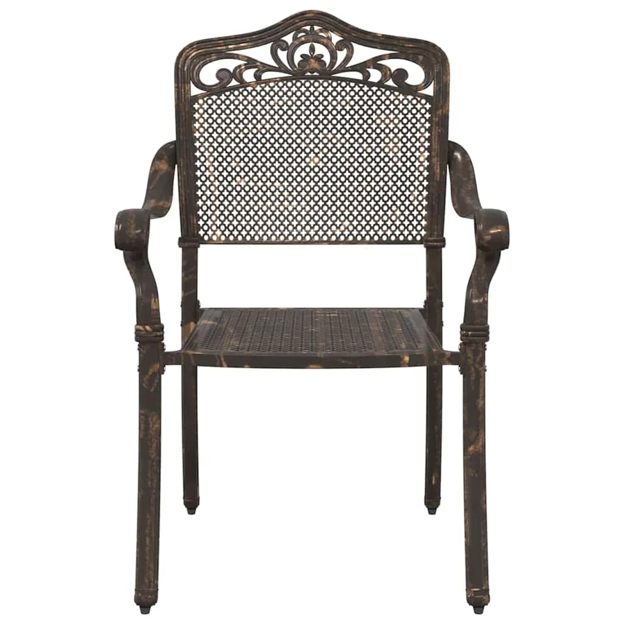 Ensemble de tables de jardin 3 pcs Bronze Aluminium coulé - 7