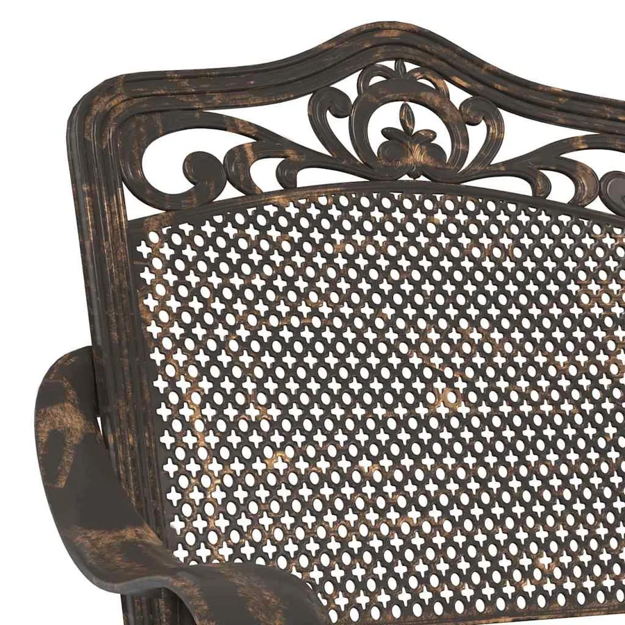 Ensemble de tables de jardin 3 pcs Bronze Aluminium coulé - 8