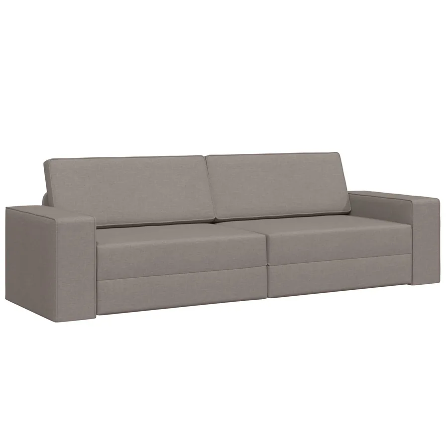 Canapé-Lit Taupe 245 x 78 x 77 cm tissu - 2