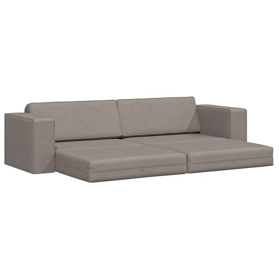 Canapé-Lit Taupe 245 x 78 x 77 cm tissu - 4