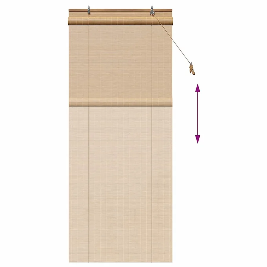 Store enrouleur Marron 80 x 220 cm Bambou - 13