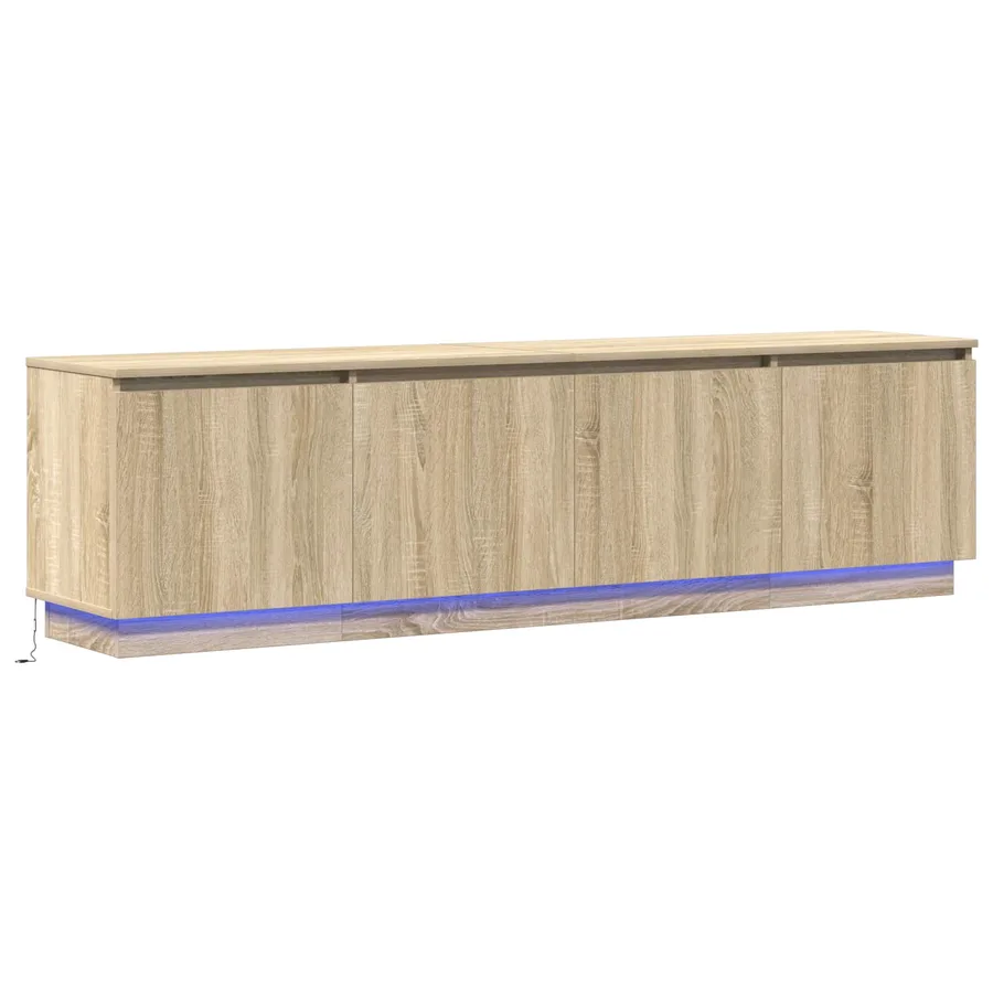 Meuble TV Chêne Sonoma 180 x 38 x 49 cm Bois d'ingénierie - 2