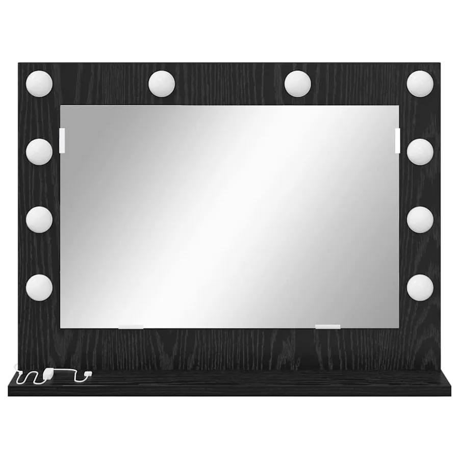 Miroir de vanité Rectangulaire Chêne noir 60 x 45 x 18 cm - 4