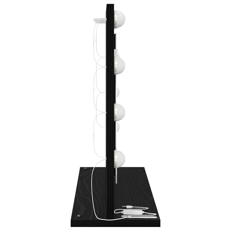 Miroir de vanité Rectangulaire Chêne noir 60 x 45 x 18 cm - 5