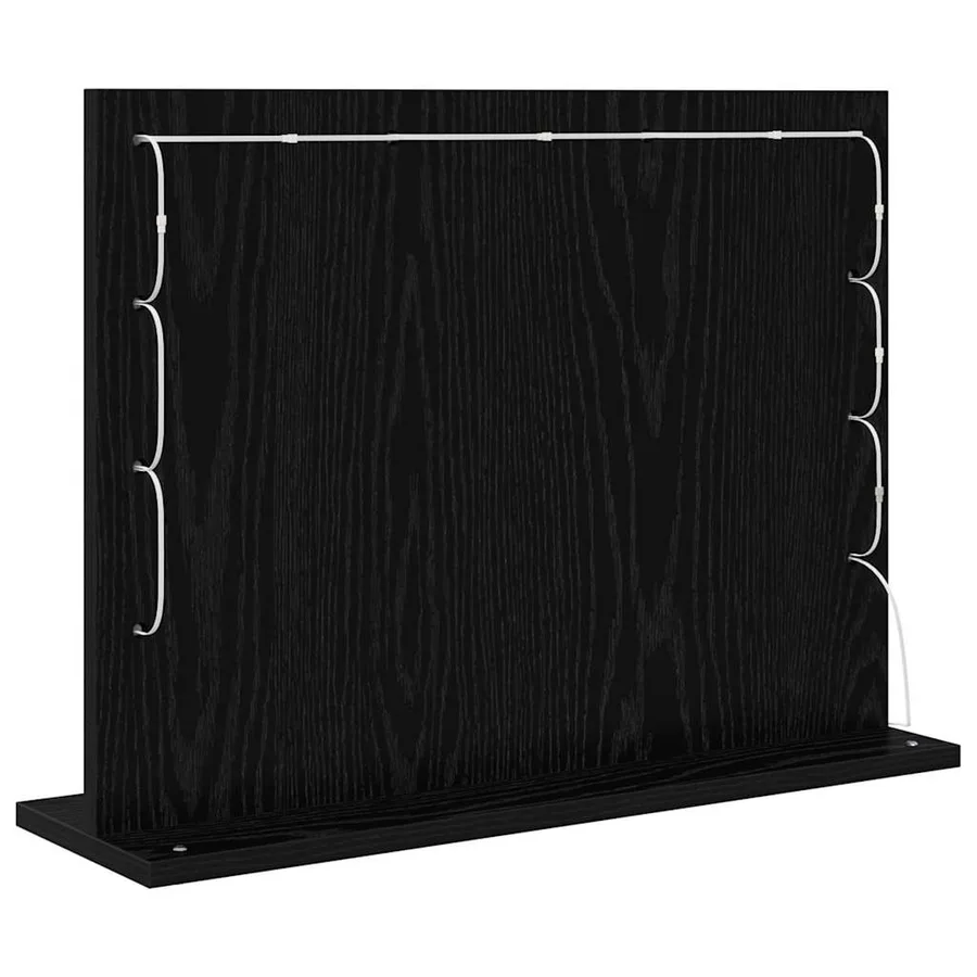 Miroir de vanité Rectangulaire Chêne noir 60 x 45 x 18 cm - 6