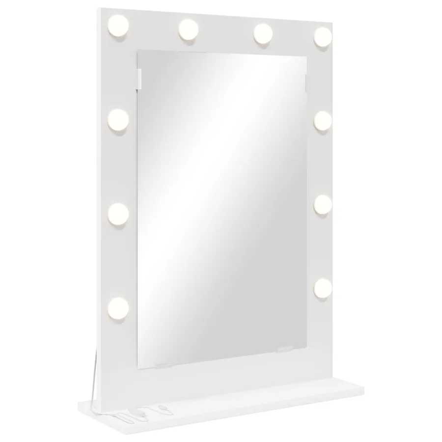 Miroir de vanité Blanc 70 x 50 x 18 cm Verre et bois composite - 2