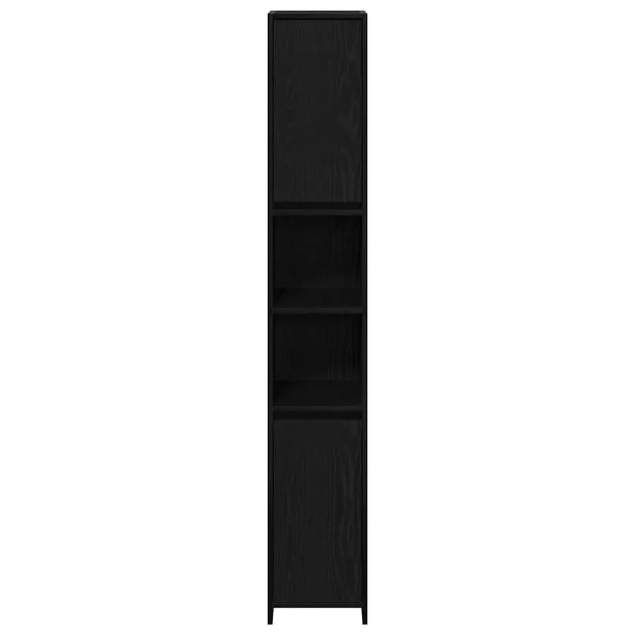 Cabinet de salle de bain Chêne noir 30 x 30 x 183,5 cm - 7