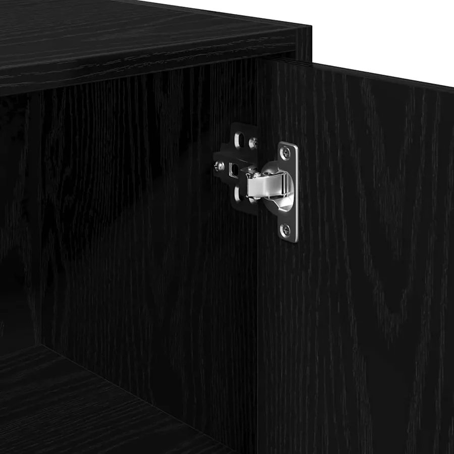 Cabinet de salle de bain Chêne noir 30 x 30 x 183,5 cm - 9