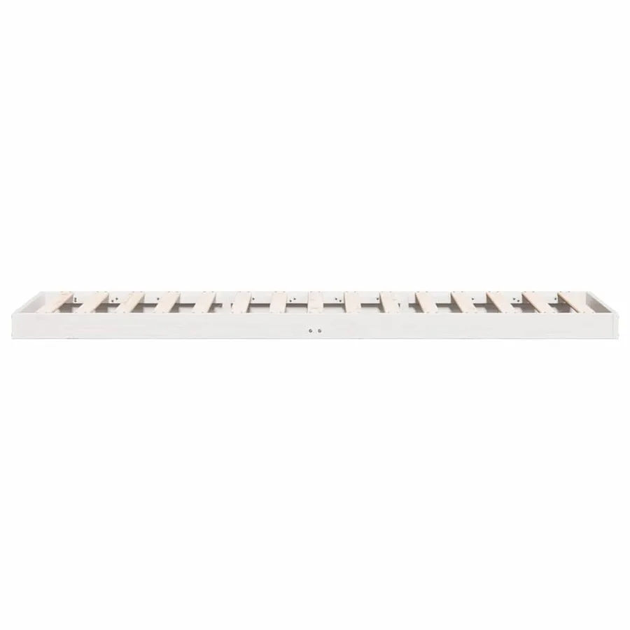 Cadre de lit surélevé Blanc 100 x 210 cm Pin massif - 6