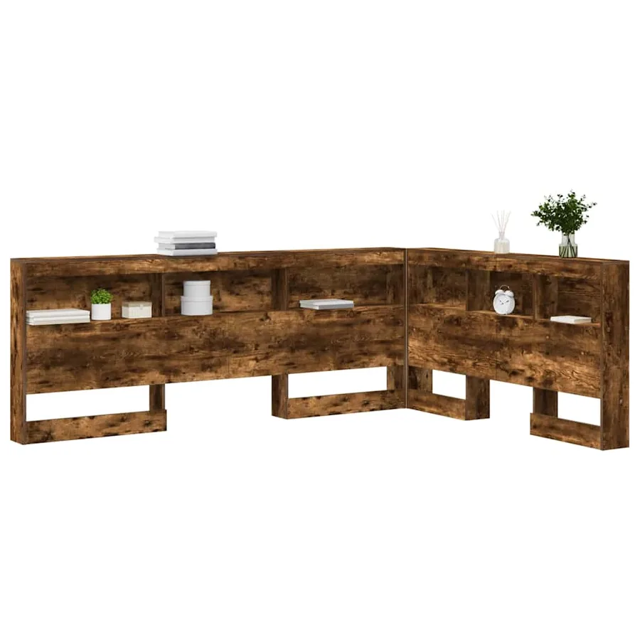 Tête de lit de rangement Chêne fumé 135 cm Bois d'ingénierie - 3