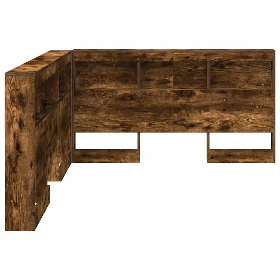 Tête de lit de rangement Chêne fumé 135 cm Bois d'ingénierie - 7