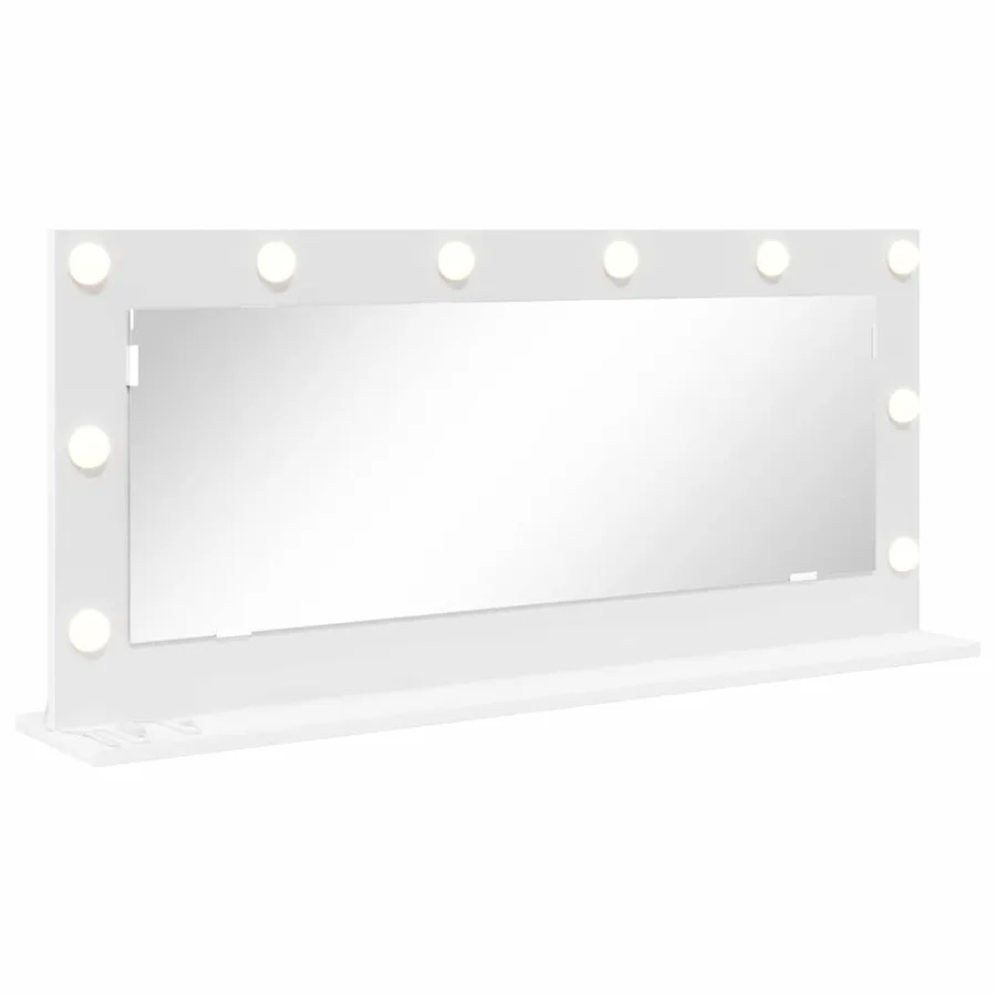 Miroir de vanité Blanc 100 x 45 x 18 cm Verre et bois composite - 2