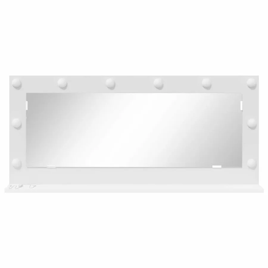 Miroir de vanité Blanc 100 x 45 x 18 cm Verre et bois composite - 4