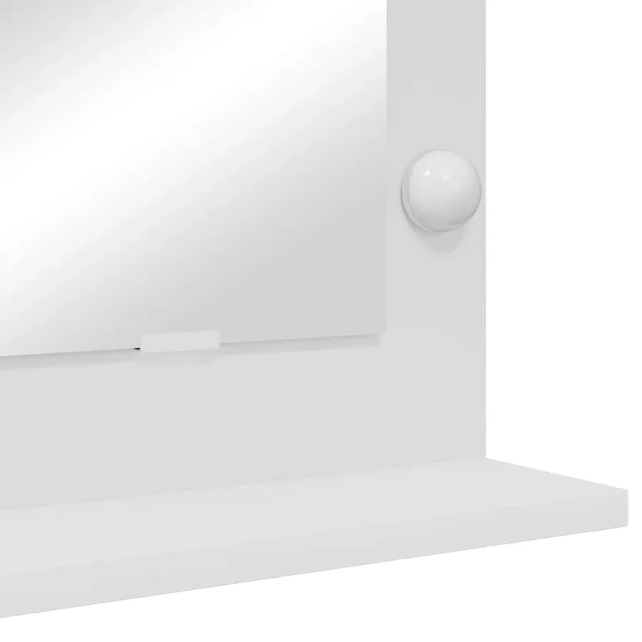 Miroir de vanité Blanc 100 x 45 x 18 cm Verre et bois composite - 7