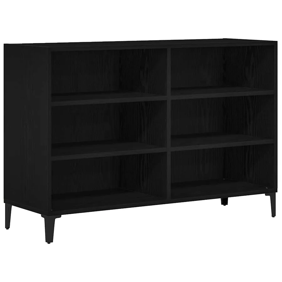 Buffet Chêne noir 103,5 x 35 x 70 cm Bois d'ingénierie - 2