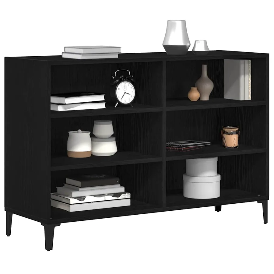 Buffet Chêne noir 103,5 x 35 x 70 cm Bois d'ingénierie - 3