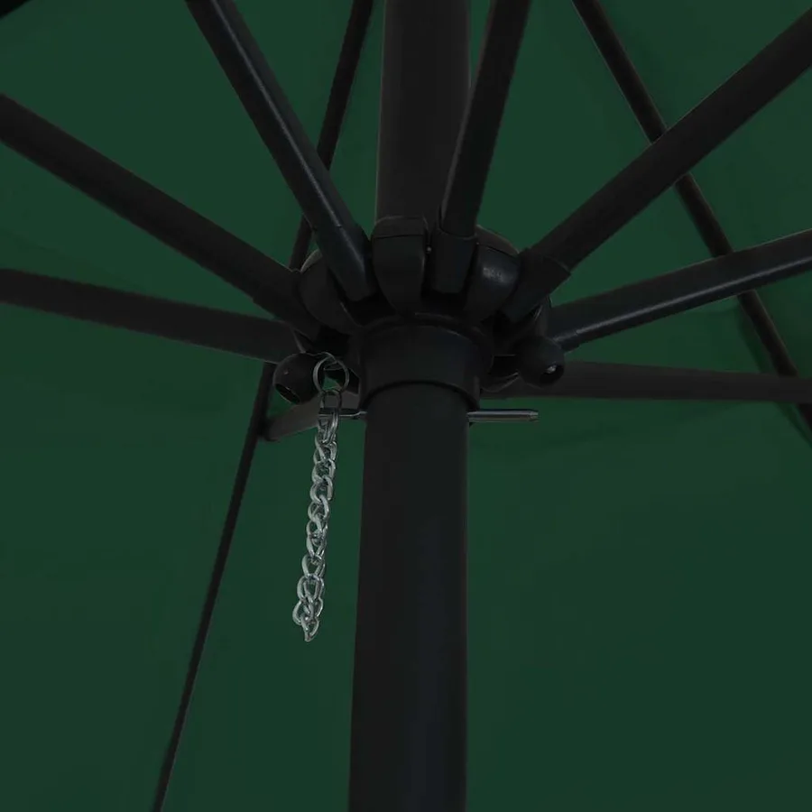 Parasol de jardin Vert 394 x 394 x 248 cm Polyester et Acier - 3