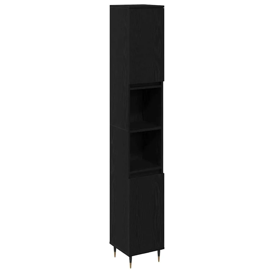 Ensemble de mobilier de salle de bain 3 pc Chêne noir - 5