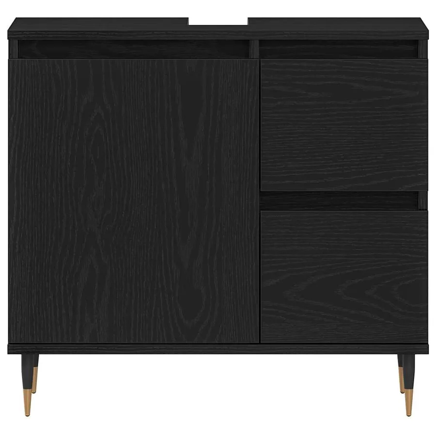 Ensemble de mobilier de salle de bain 3 pc Chêne noir - 8