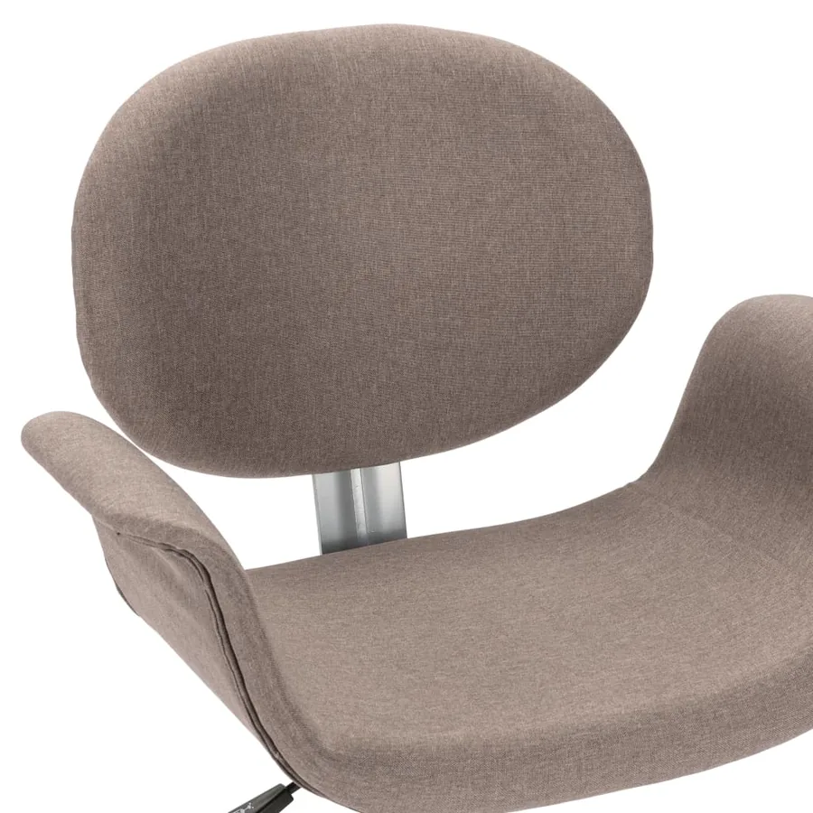 Chaises pivotantes à manger lot de 2 taupe tissu - 7