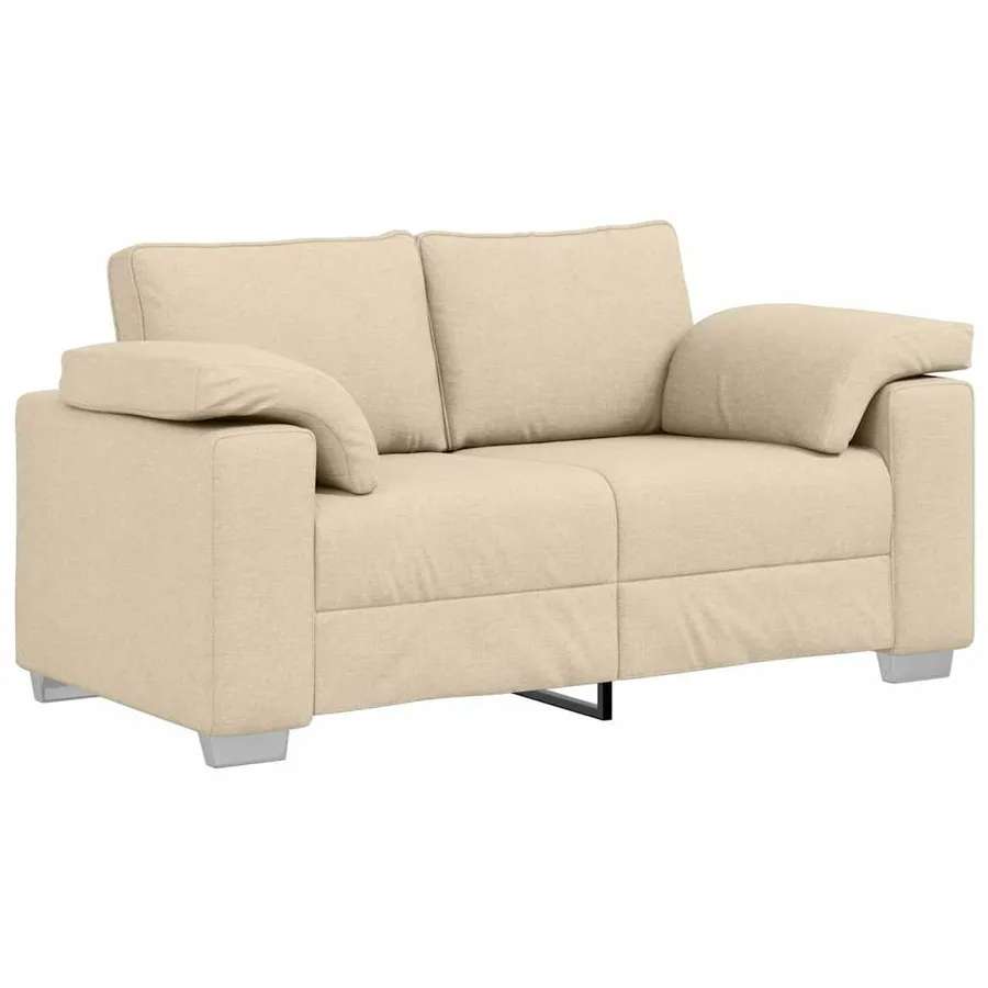Canapé deux places Crème 160 cm tissu - 2