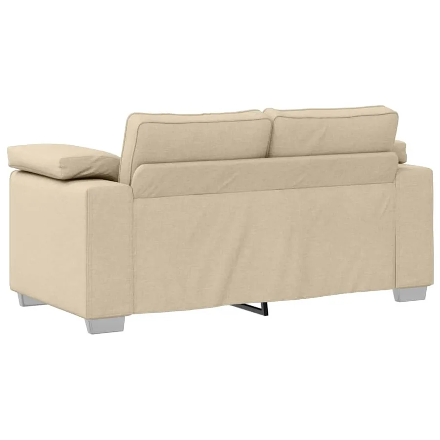 Canapé deux places Crème 160 cm tissu - 4