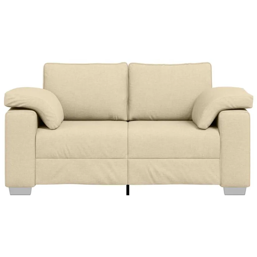 Canapé deux places Crème 160 cm tissu - 5