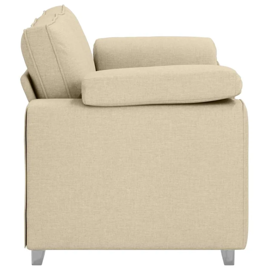 Canapé deux places Crème 160 cm tissu - 6
