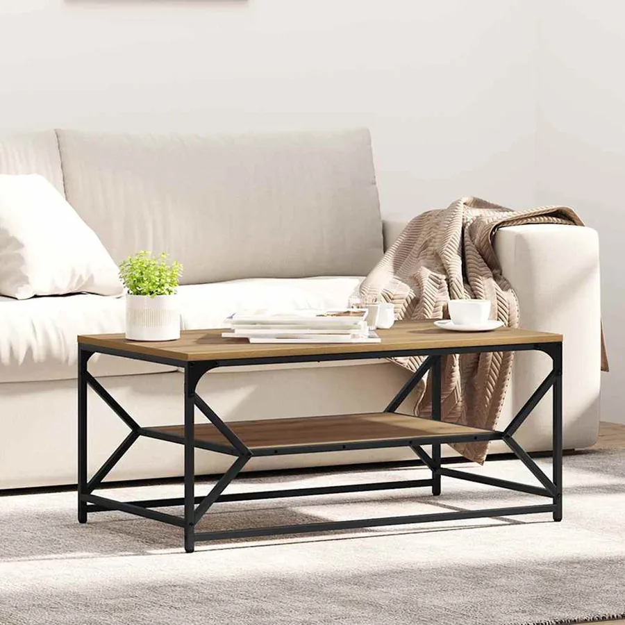 Table basse Chêne artisanal 90 x 50 x 40 cm