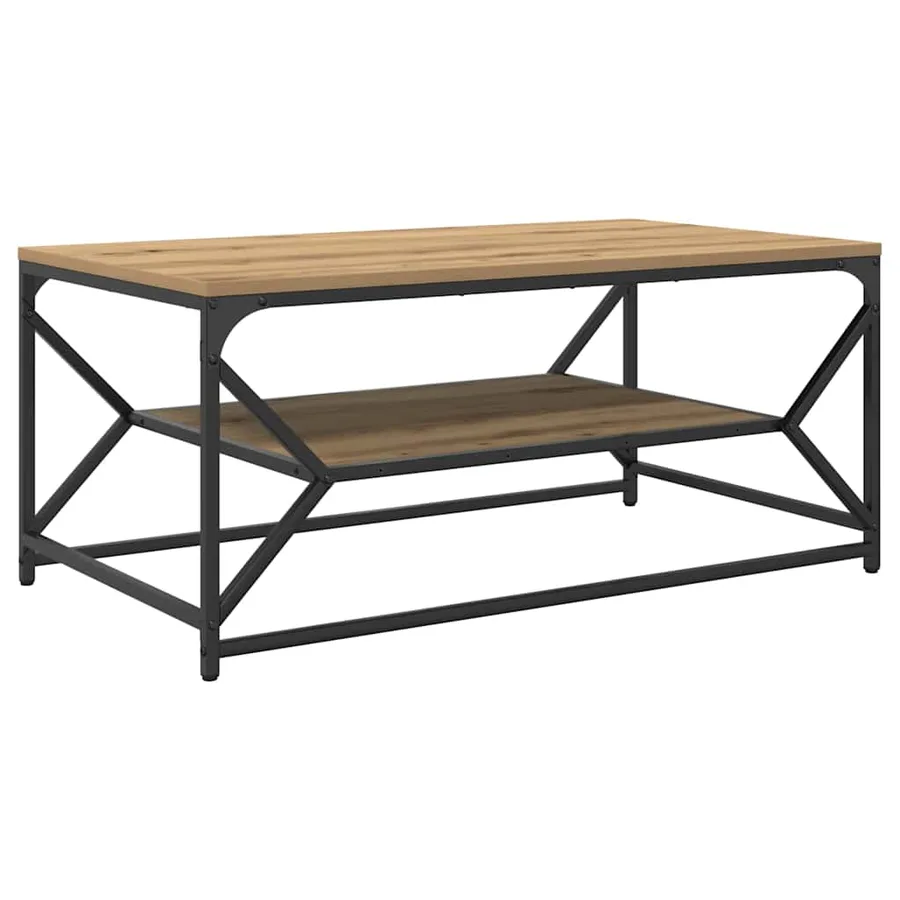 Table basse Chêne artisanal 90 x 50 x 40 cm - 7