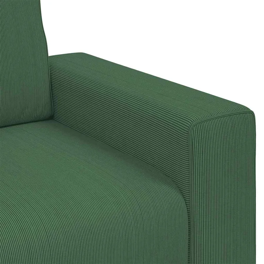 Canapé deux places vert foncé 160 x 77 x 82 cm en tissu velours côtelé - 7