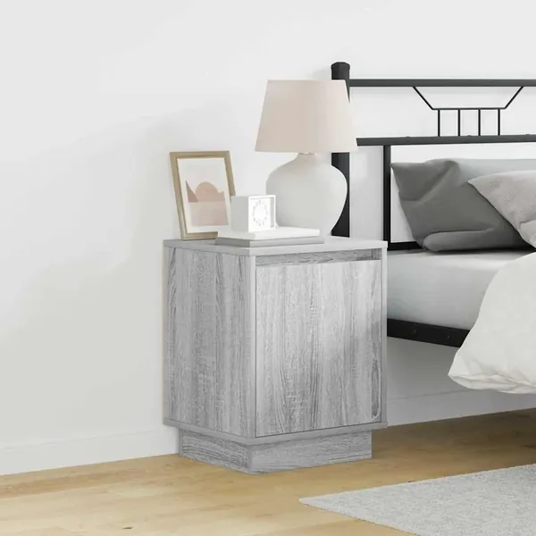 Cabinet de chevet 2 pcs Gris 39 x 34,5 x 50 cm
