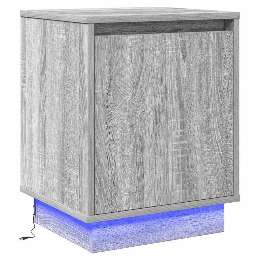 Cabinet de chevet 2 pcs Gris 39 x 34,5 x 50 cm - 7