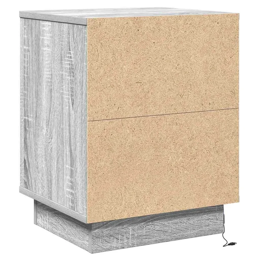 Cabinet de chevet 2 pcs Gris 39 x 34,5 x 50 cm - 8