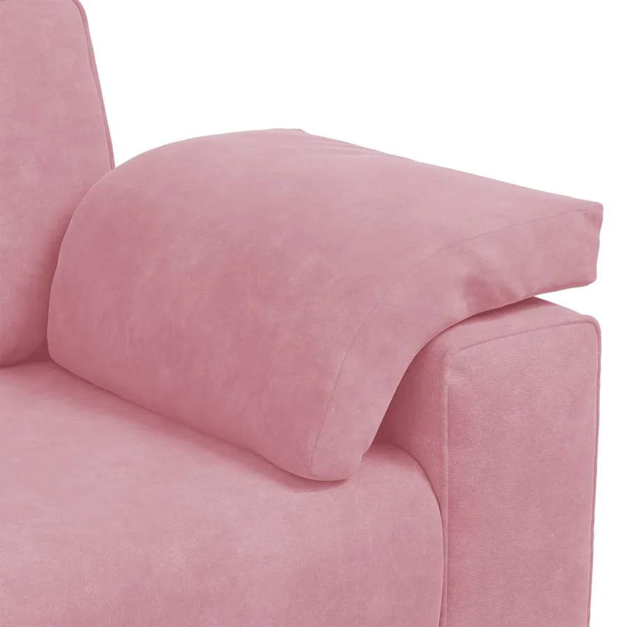 Ensemble de canapés 3 pcs avec coussins Rose Velours - 10