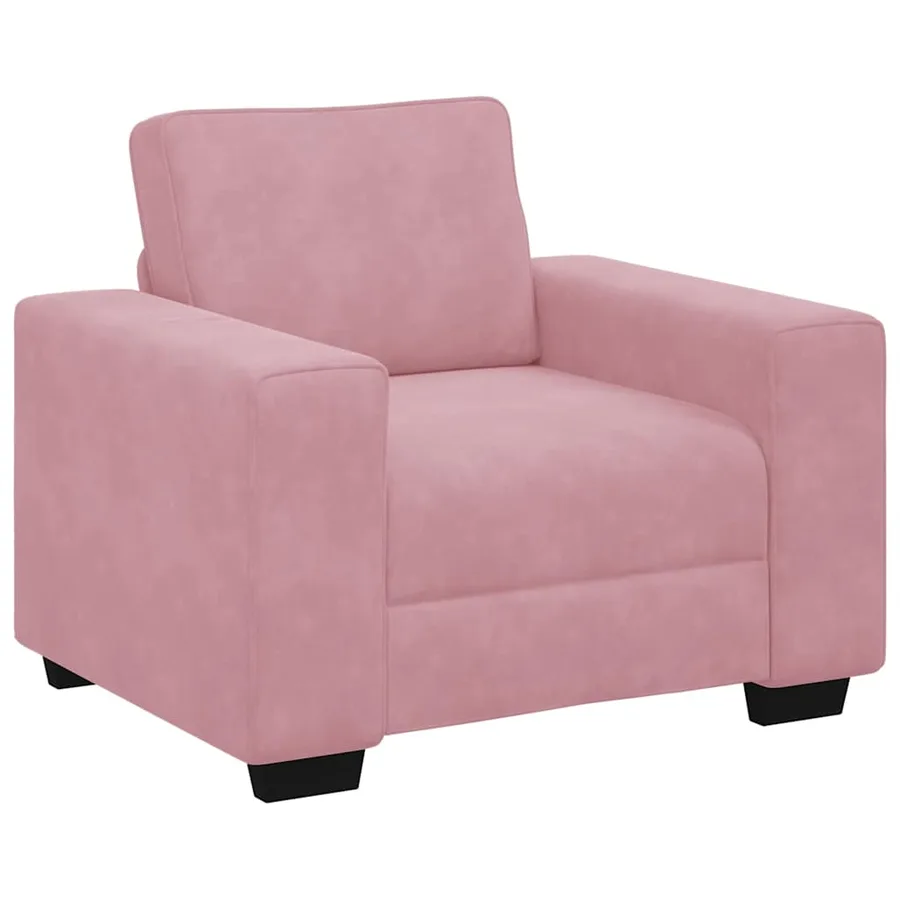 Ensemble de canapés 3 pcs avec coussins Rose Velours - 4