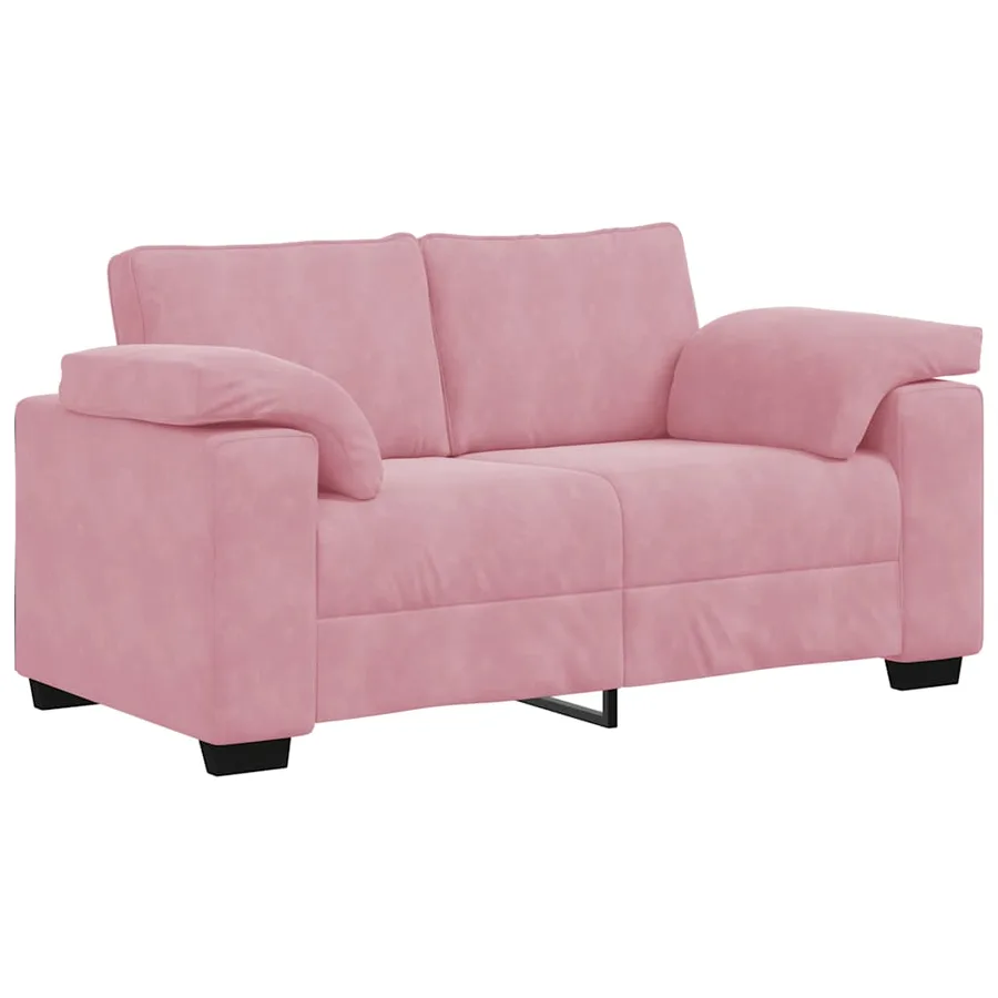 Ensemble de canapés 3 pcs avec coussins Rose Velours - 5