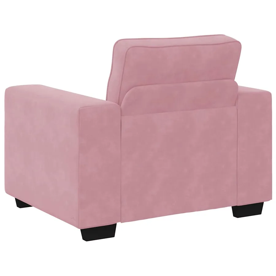 Ensemble de canapés 3 pcs avec coussins Rose Velours - 7