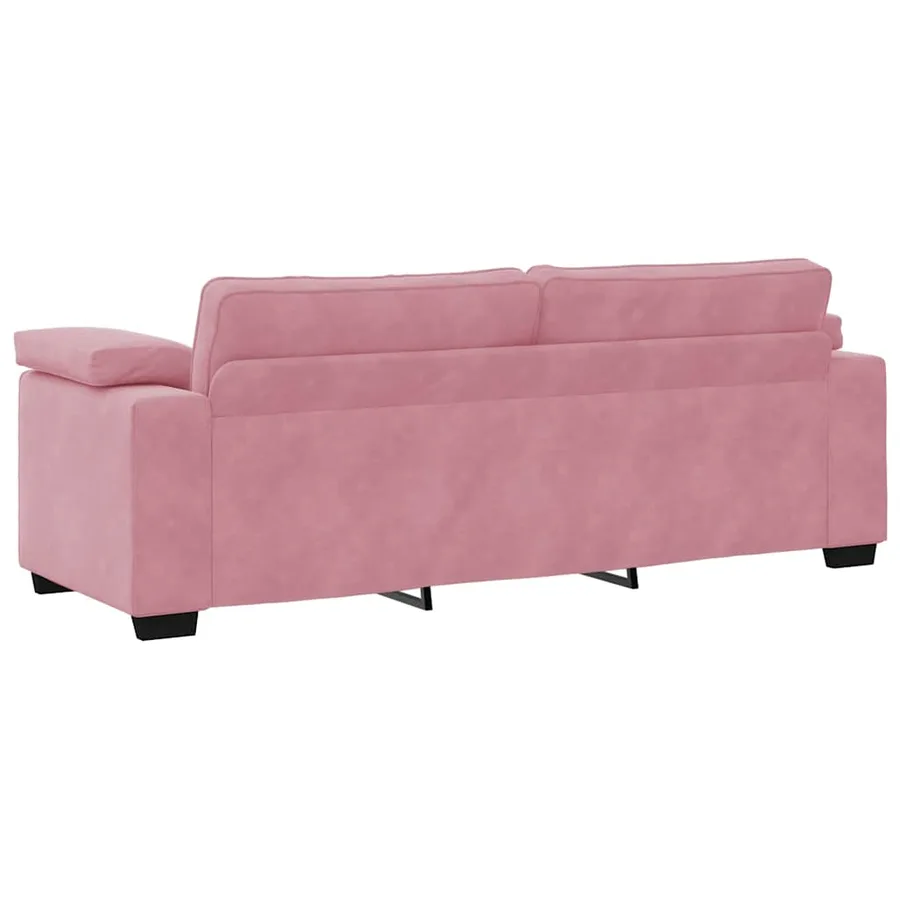 Ensemble de canapés 3 pcs avec coussins Rose Velours - 9