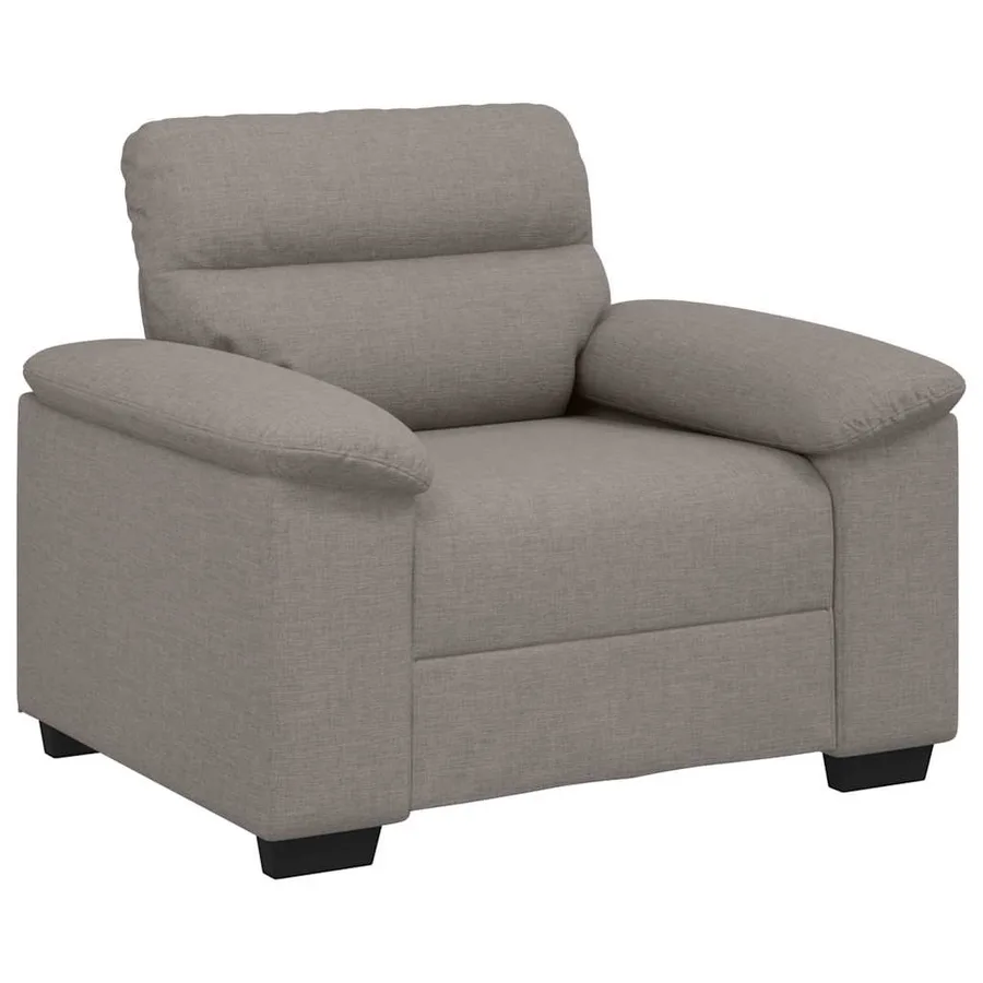 Canapé-fauteuil taupe 100x81x84 cm en tissu - 2