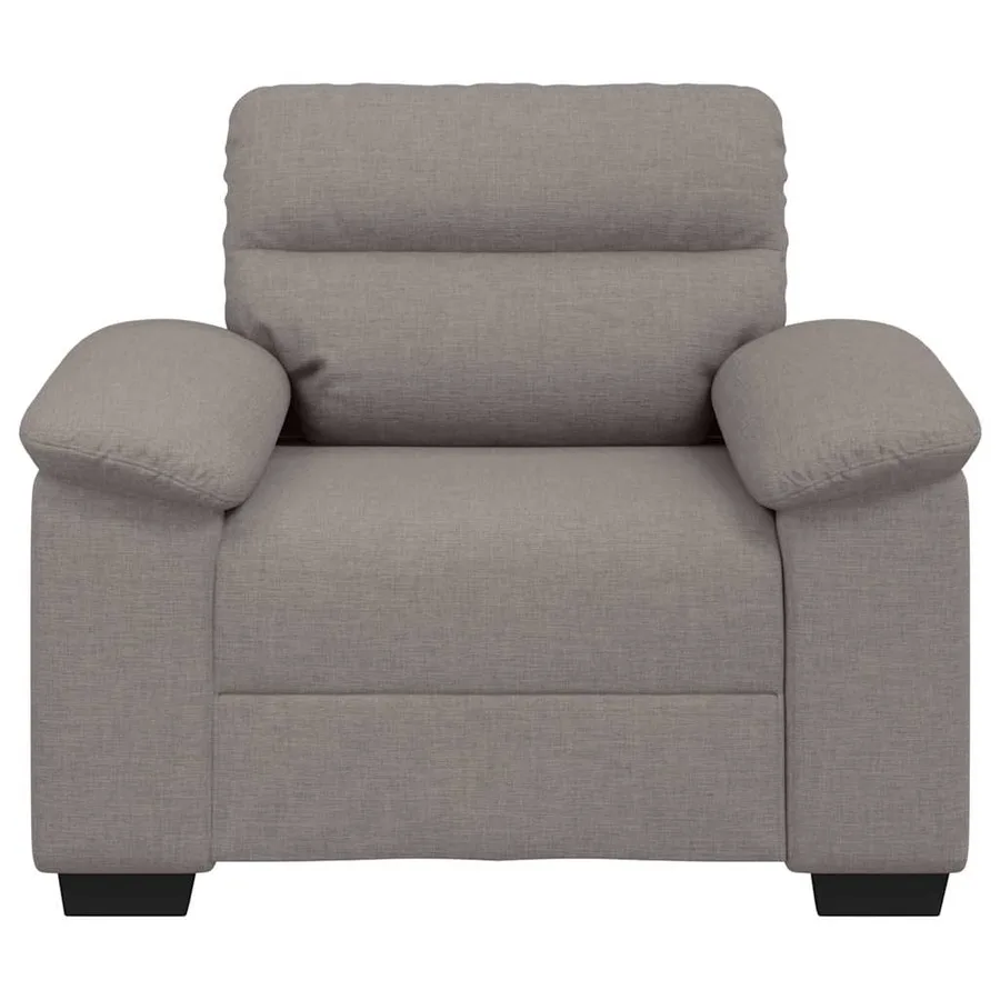 Canapé-fauteuil taupe 100x81x84 cm en tissu - 4