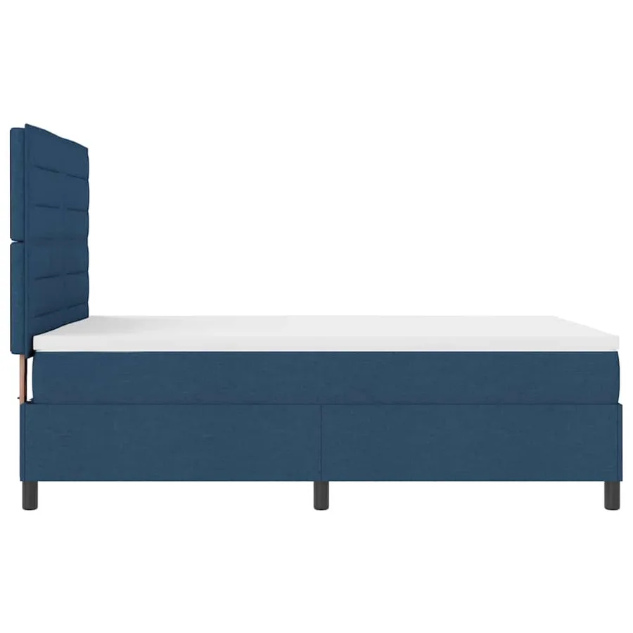 Lit à ressorts avec matelas avec LED Bleu 140 x 190 cm tissu - 9